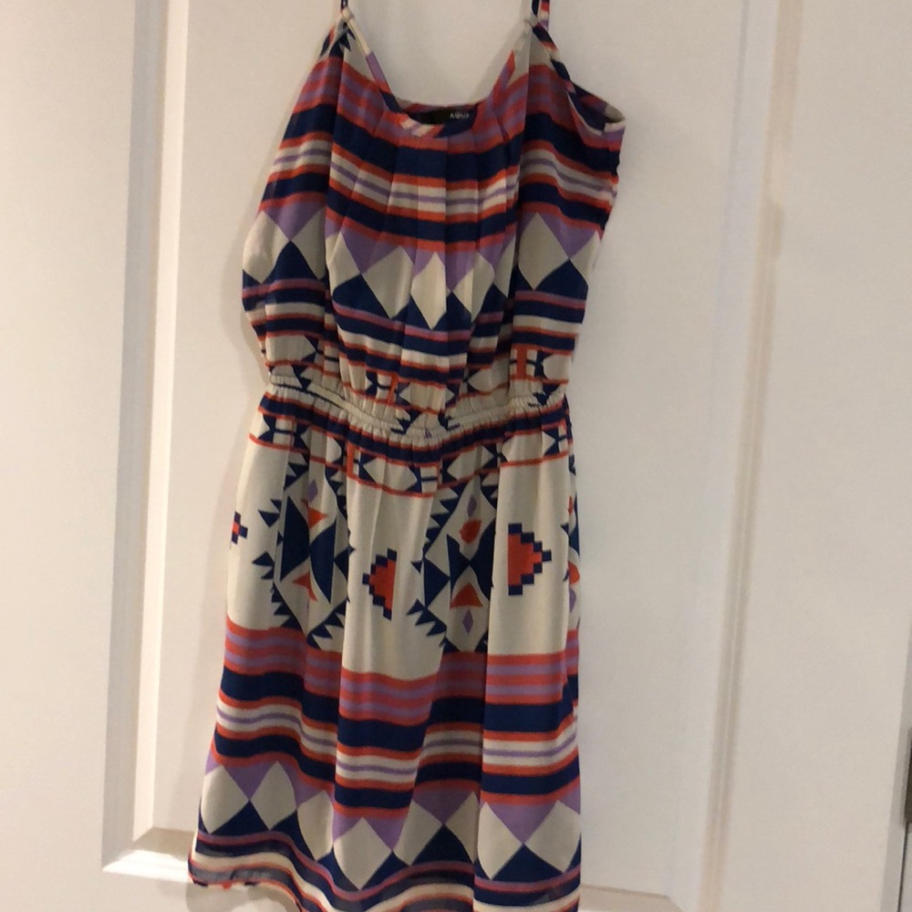 AQUA dress with geometric patterns